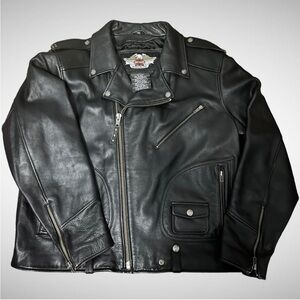 Harley-Davidson Black Leather Biker Jacket